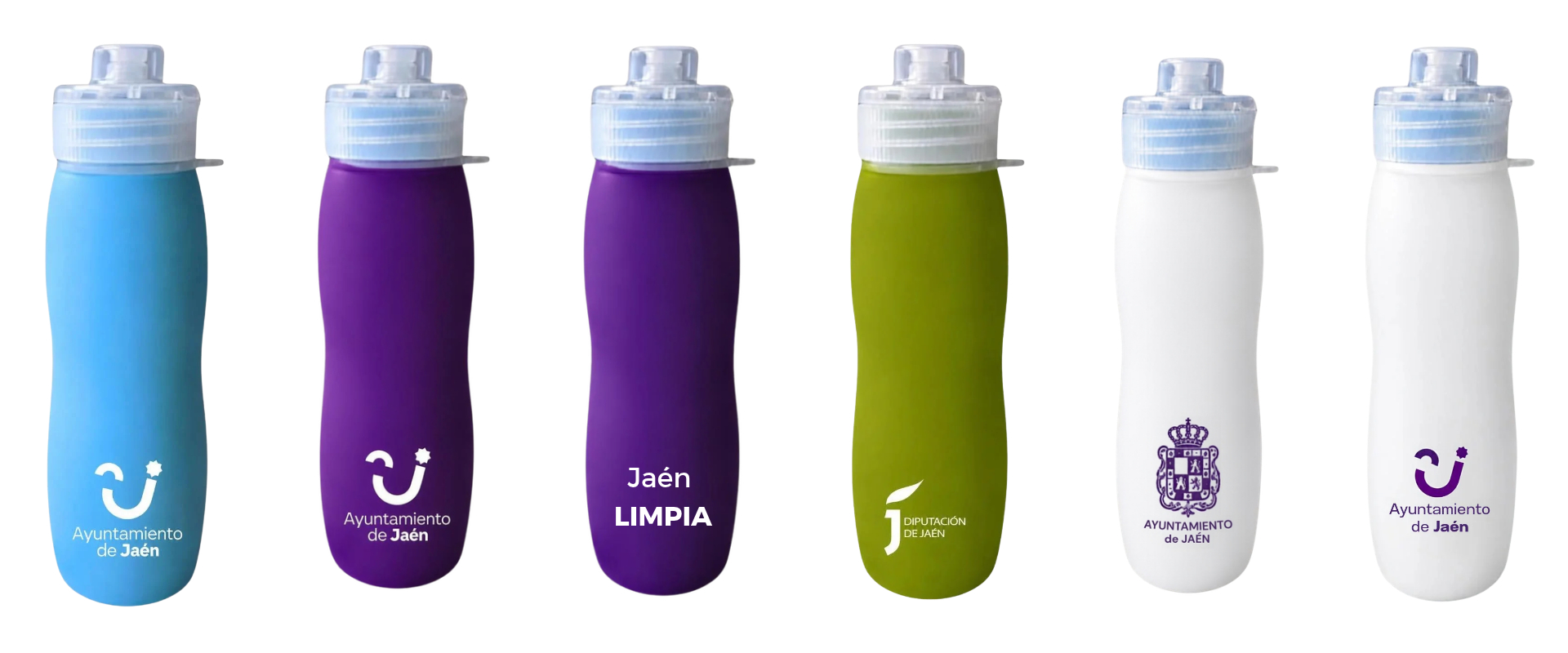 Opciones de botellas para limpiar pipí de perro en el Ayuntamiento de Jaén